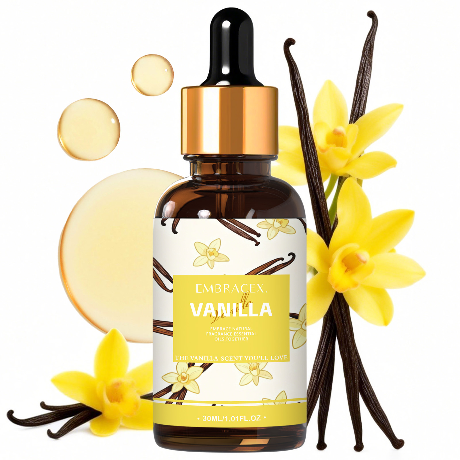Candle Making Essentials - 30ml Vanilya Esansiyel Yağları Difüzörler İçin