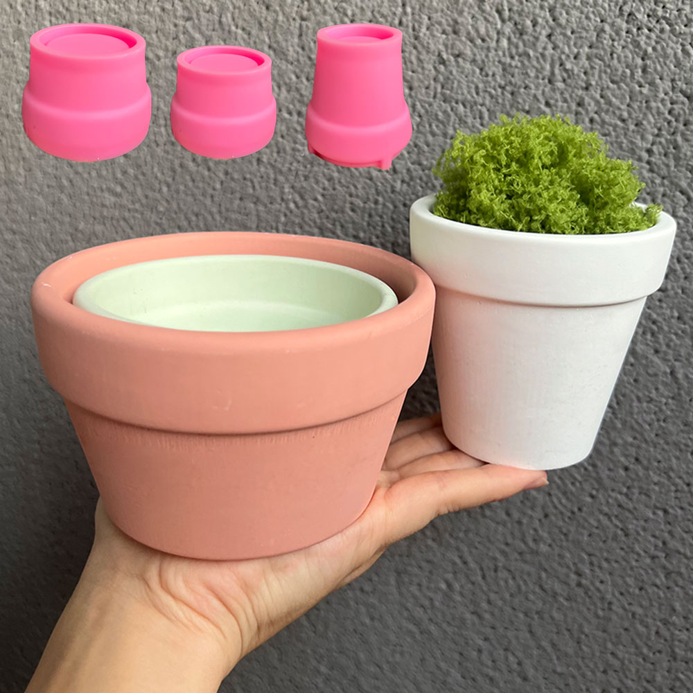 Candle Making Vessels - Büyük beton santrali Pot silikon kalıp
