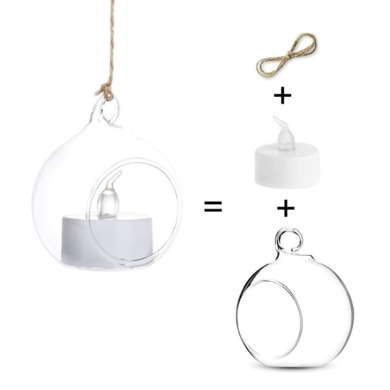 6/12 Adet Mini Asılı Cam Teali - Candle Making Glass incelemesi ve fiyatı
