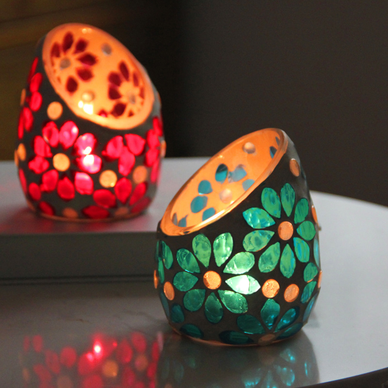 Eğimli Mozaik Cam Mumluk DIY E - Candle Making Glass incelemesi ve fiyatı